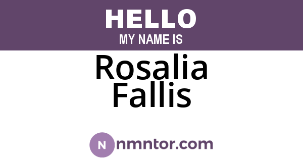 Rosalia Fallis