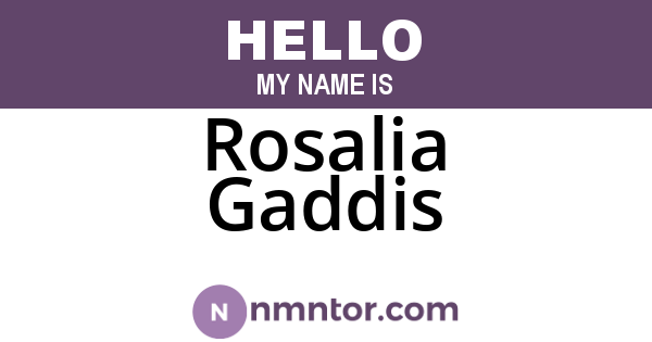 Rosalia Gaddis