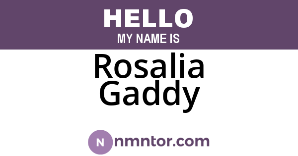 Rosalia Gaddy