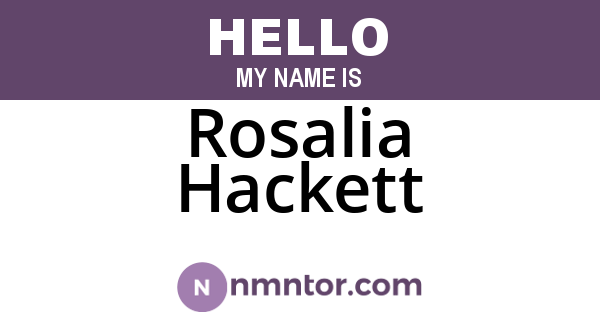 Rosalia Hackett