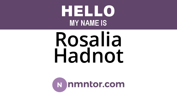 Rosalia Hadnot