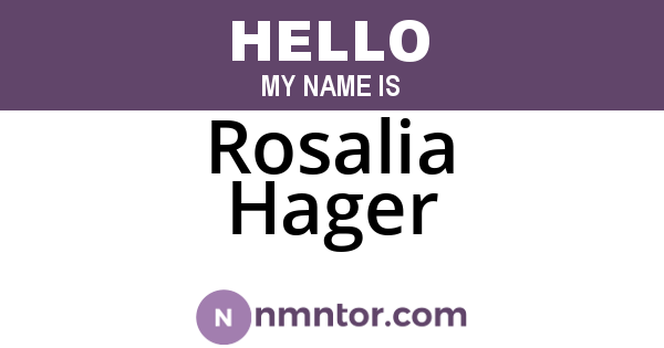 Rosalia Hager