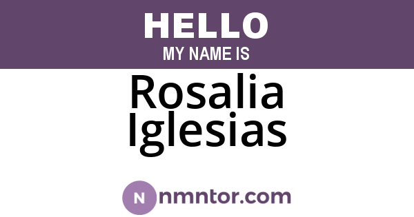 Rosalia Iglesias