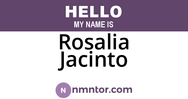 Rosalia Jacinto