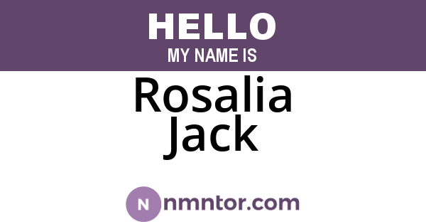 Rosalia Jack