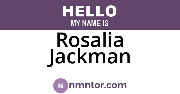 Rosalia Jackman