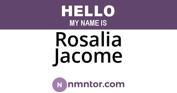Rosalia Jacome