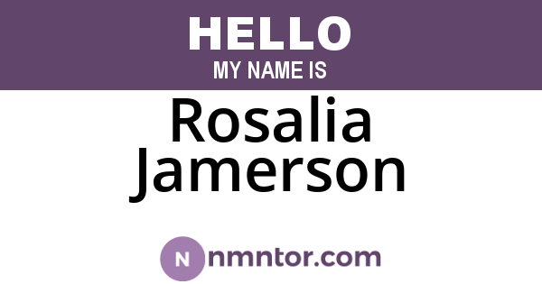 Rosalia Jamerson