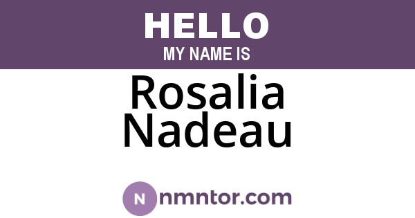 Rosalia Nadeau