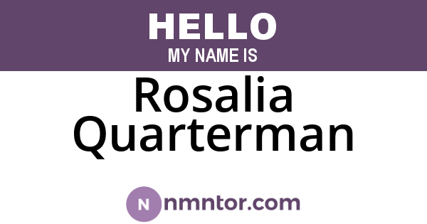 Rosalia Quarterman