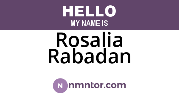 Rosalia Rabadan
