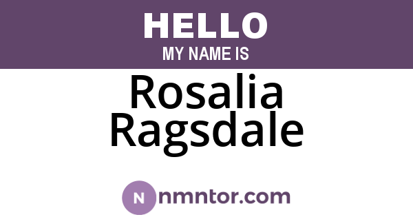 Rosalia Ragsdale