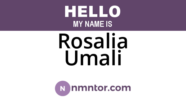 Rosalia Umali