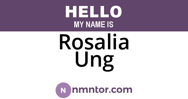 Rosalia Ung