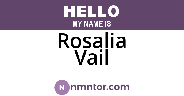 Rosalia Vail