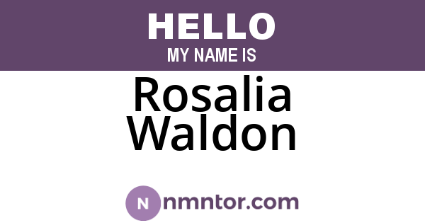 Rosalia Waldon