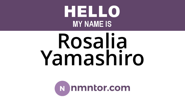 Rosalia Yamashiro