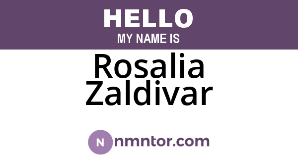 Rosalia Zaldivar