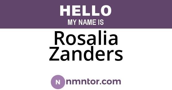 Rosalia Zanders