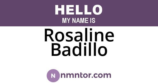 Rosaline Badillo