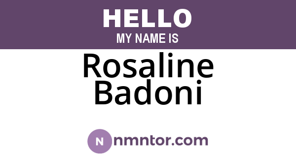 Rosaline Badoni