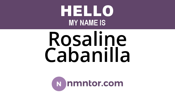 Rosaline Cabanilla