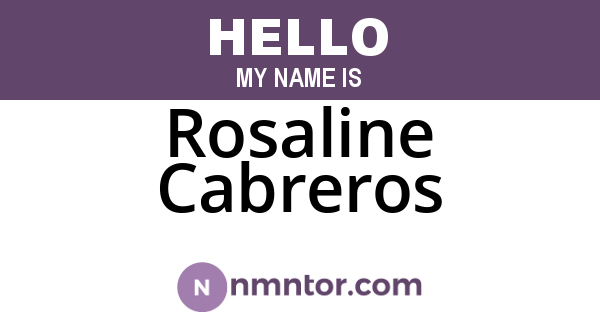 Rosaline Cabreros