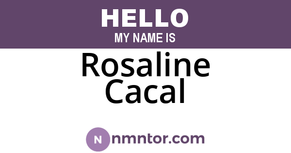 Rosaline Cacal