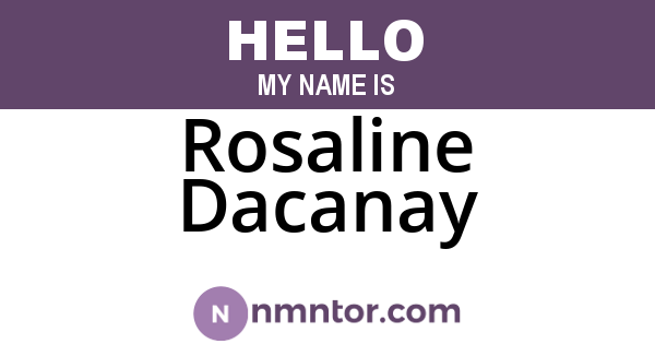 Rosaline Dacanay