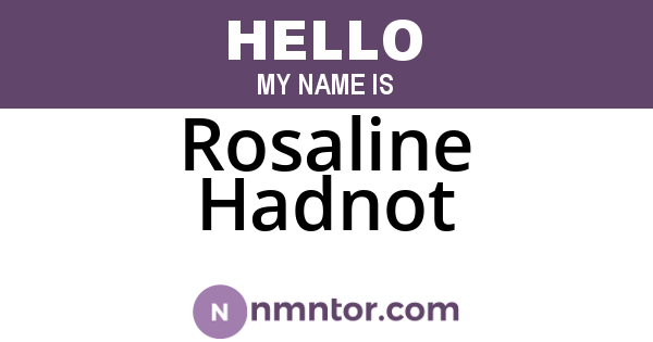 Rosaline Hadnot