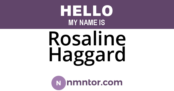 Rosaline Haggard