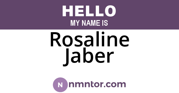 Rosaline Jaber