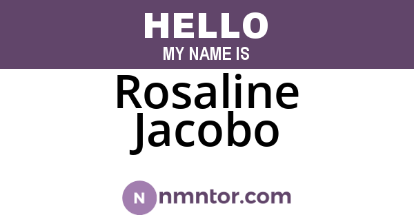 Rosaline Jacobo