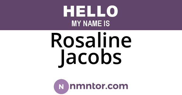 Rosaline Jacobs