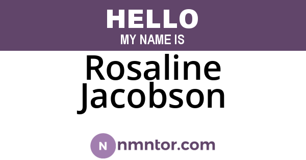 Rosaline Jacobson