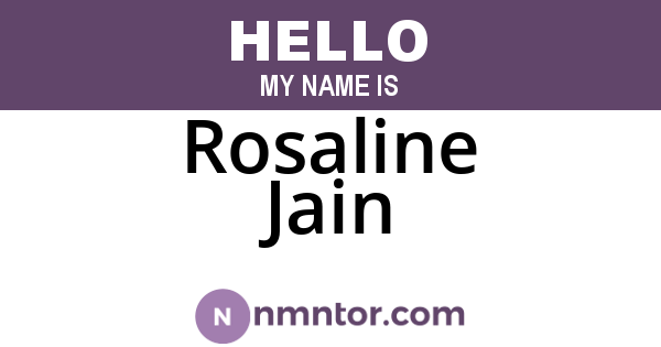 Rosaline Jain