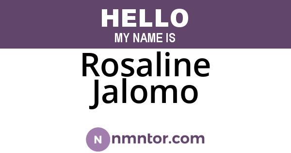 Rosaline Jalomo