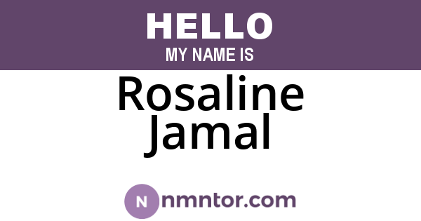 Rosaline Jamal