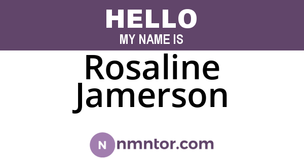 Rosaline Jamerson