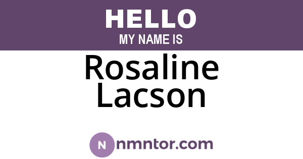 Rosaline Lacson