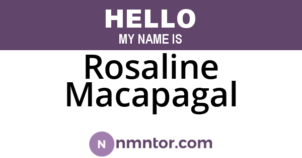 Rosaline Macapagal