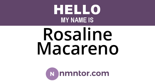 Rosaline Macareno