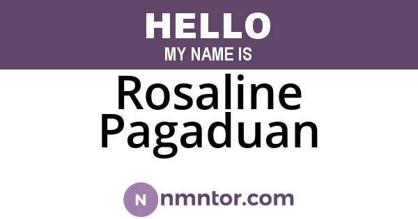 Rosaline Pagaduan