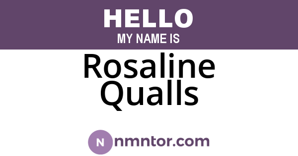 Rosaline Qualls