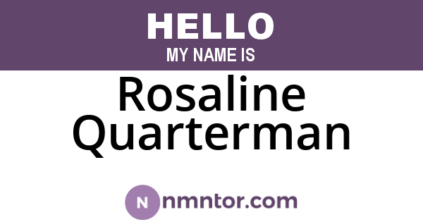 Rosaline Quarterman