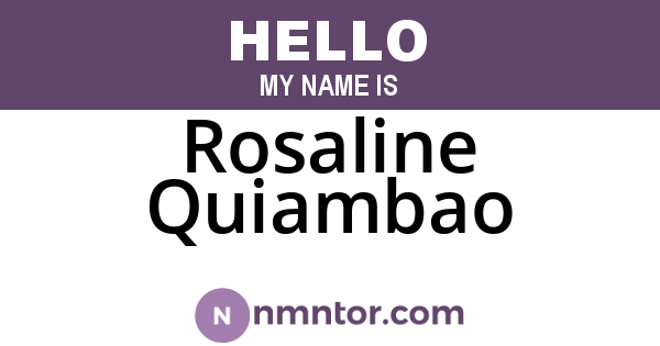 Rosaline Quiambao