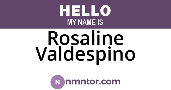 Rosaline Valdespino