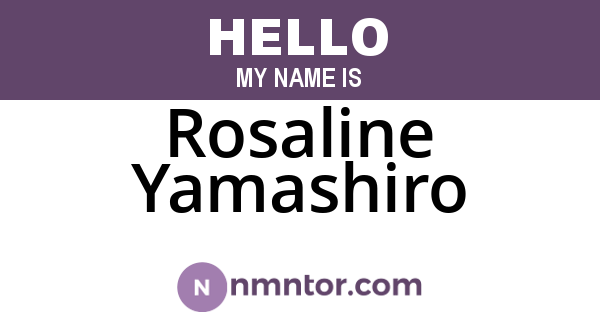 Rosaline Yamashiro