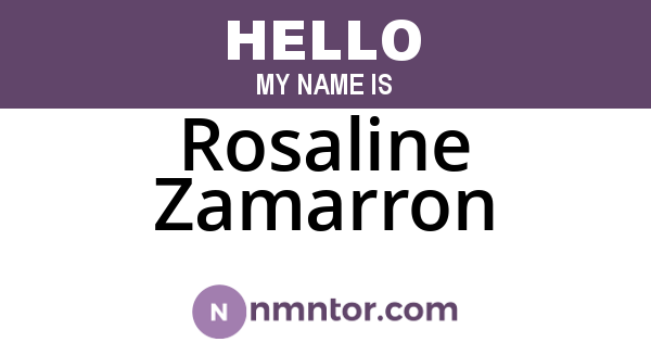 Rosaline Zamarron