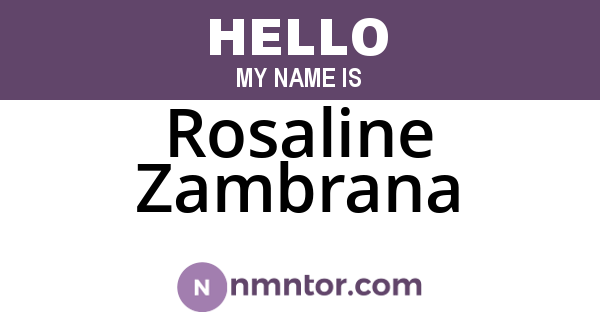 Rosaline Zambrana